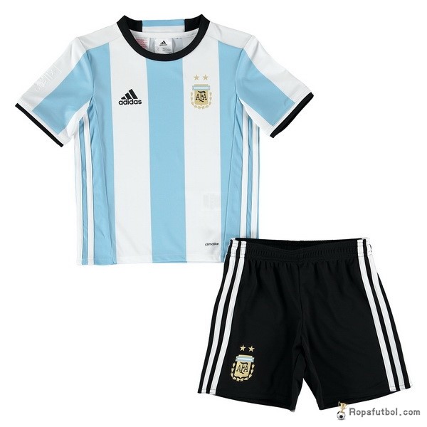 Camiseta Argentina Replica Primera Ropa Niños 2016 Azul Blanco